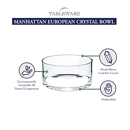 Badash - Manhattan European Mouth Blown Crystal 10" bowl - Image 3