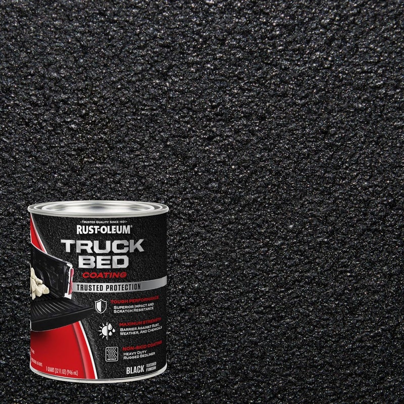 Rust-Oleum 342668 Automotive Truck Bed Coating, Quart, Black, 32 Fl Oz Bug proof seal - Image 2