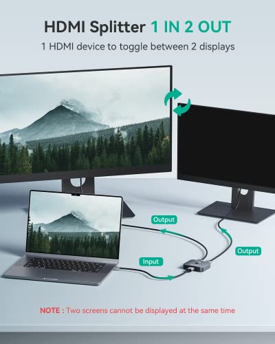 GANA HDMI 2.1 Switch, 8K HDMI Switcher Splitter Bi-Directional 2 in 1 Out, 4K@120Hz,8K@60Hz, 48Gbps Aluminum Ultra HD HDMI Hub Compatible with PS5/4,Xbox,Roku,Apple TV,Fire Stick - Image 3