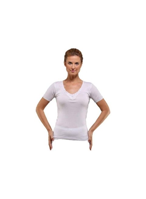 DeloPik (PACK OF 3)Ladies Cotton tshirt white undershirt for women
