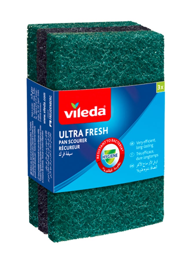 Vileda Vileda Sponge Cloth 3 Pcs  + Glitzi High Foam Scourer 3Pcs + Ultra Fresh Scourer Pad  3Pcs - Image 3