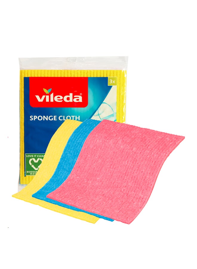 Vileda Vileda Sponge Cloth 3 Pcs  + Glitzi High Foam Scourer 3Pcs + Ultra Fresh Scourer Pad  3Pcs - Image 2