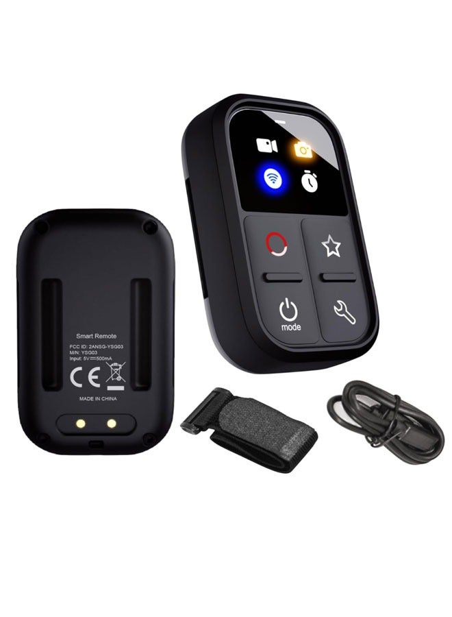 Bluetooth Shutter Remote 15M Control Distance 1M Waterproof Built-in 435mAh Battery with Wrist Strap  Charging Cable for Hero 13/12/11/10/9/8/Max - Image 1