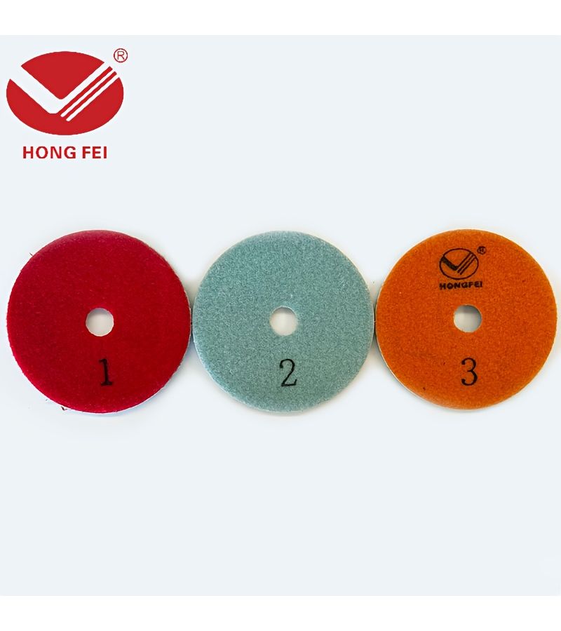 4 Inch Diamond Polishing Pads 3pcs Mix Grit 1-3 for Stone Grinding and Surface Restoration Wet Dry Use - Image 4