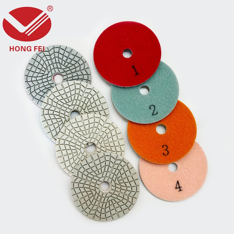 4 Inch Diamond Polishing Pads 3pcs Mix Grit 1-3 for Stone Grinding and Surface Restoration Wet Dry Use - Image 5