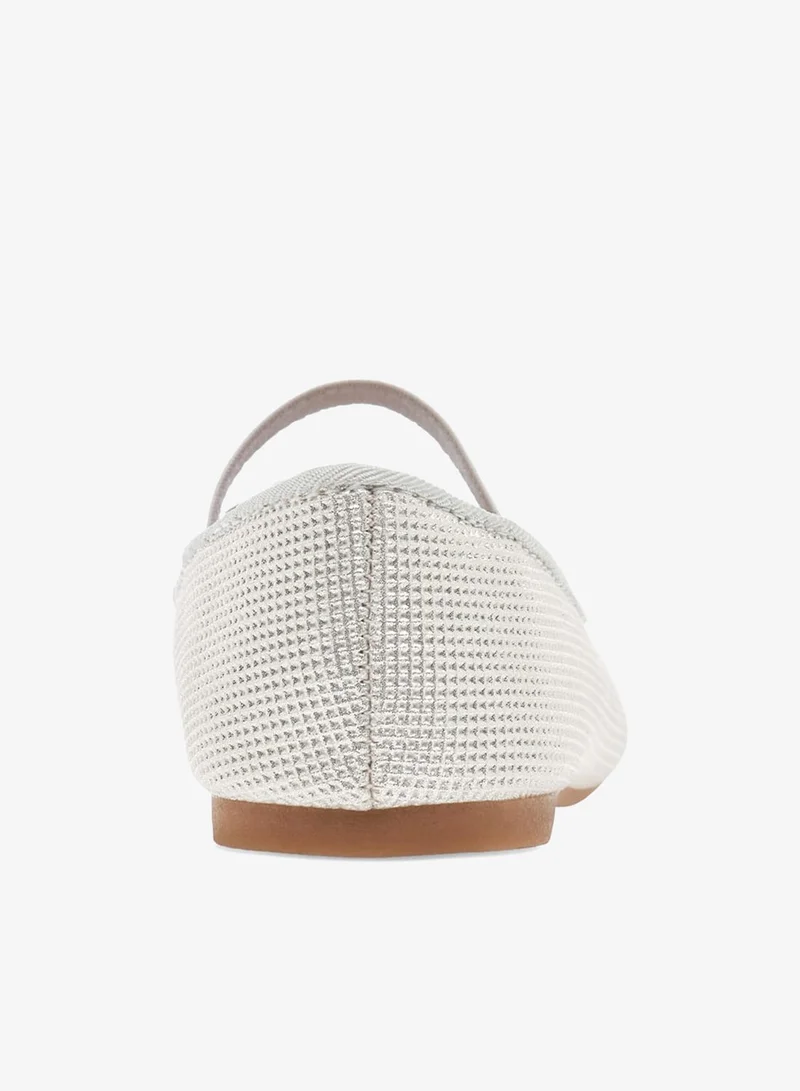 Flora Bella By Shoexpress Girls Bow Accent Ballerina Shoes with Elastic Strap Detail Ramadan Collection