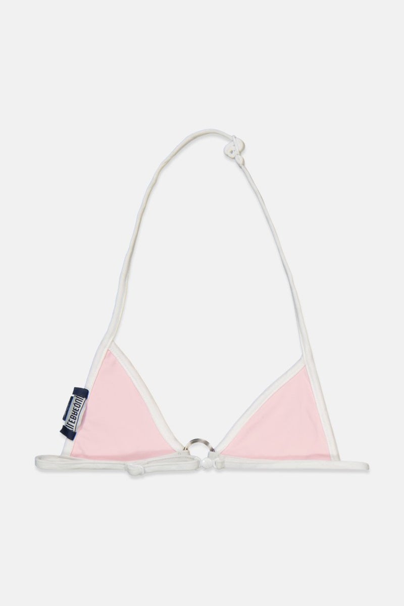 Vilebrequin Kids Girl Textured Bikini Top, Pink - Image 2