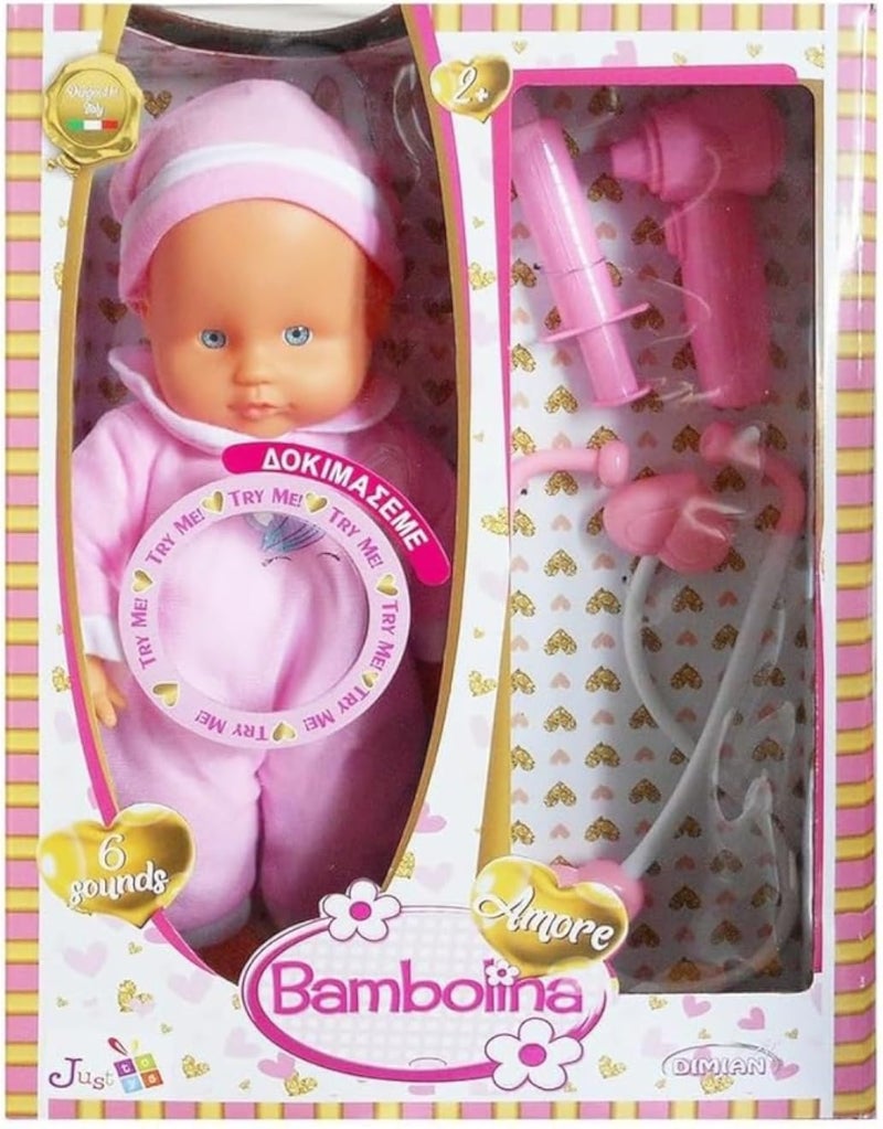 باربي دمية ديميان بامبولينا أموري مع مجموعة أدوات الطبيب، وردية