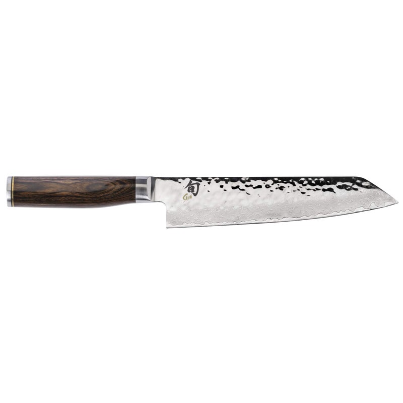 Shun Premier 8 Kiritsuke Knife Handcrafted Japanese Kitchen Knife for Professional and Home Chefs VGMAX Core with Damascus Stainless Steel Cladding Pakkawood Handle