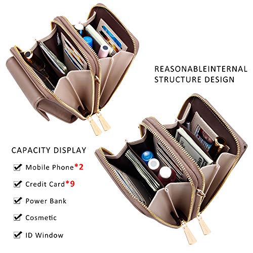 KUKOO Small Crossbody Bag Cell Phone Purse Wallet with Credit Card Slots for Women - Image 4
