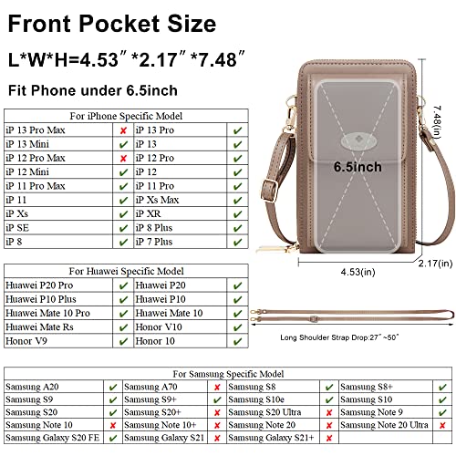 KUKOO Small Crossbody Bag Cell Phone Purse Wallet with Credit Card Slots for Women - Image 3