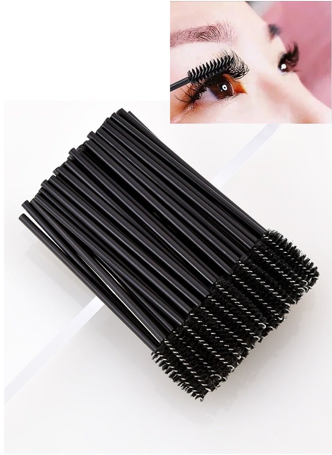 Generic - Hotting 100Pcs Eyelash brush Extension Disposable Eye lashes Make Up Brushes Eyebrow Mascara Wand Applicator flexible can bent - Image 1