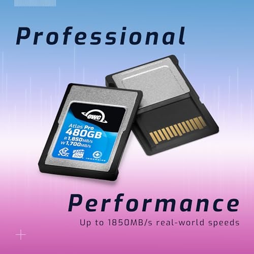 OWC 480GB Atlas Pro High Performance Cfexpress 4.0 Type A Memory Card Professional Grade, up to 1850MB/s Read and 1700MB/s Write Speed - Image 3