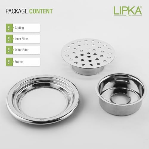 LIPKA Super Sleek Round Floor Drain |Stainless Steel |5 Inches| with Cockroach Trap| - Image 5