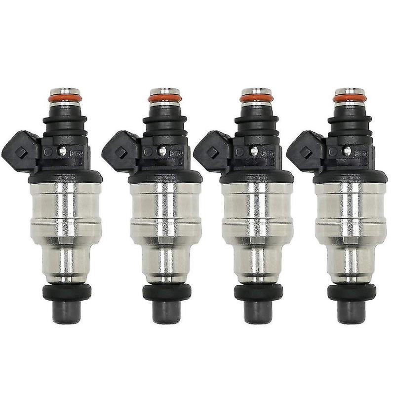 Fuel Injector: 4 High Resistance Nozzle, Durable Plastic & Metal Construction, Black - Wide Engine Compatibility, OBD System Support for Acura Integra RS LS GS GSR Type R Honda Civic Accord Prelude Mo - Image 1