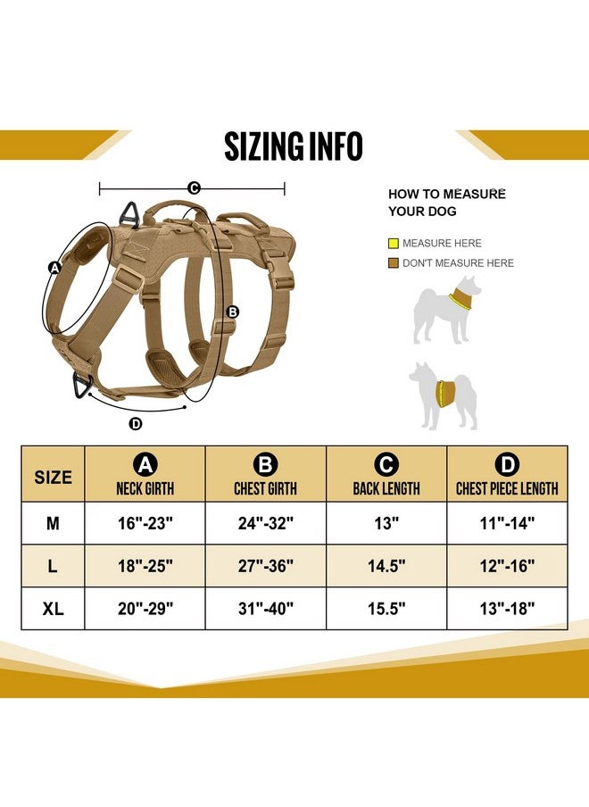 OneTigris - OneTigris Escape Proof Dog Harness, No Pull Dog Harness with Handles, Tactical Multi-Use Support Dog Harness for Large Dogs Everyday Wear Walking Hiking Training - Image 1