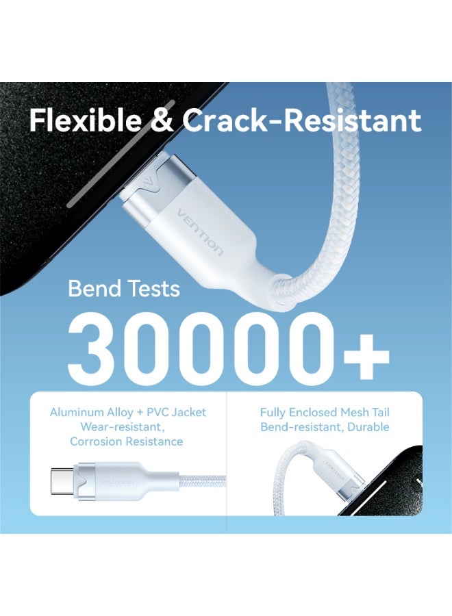 VENTION USB 2.0 Type-C Male to Lightning Male 3A Cable Blue Aluminum Alloy Type Model - Image 4