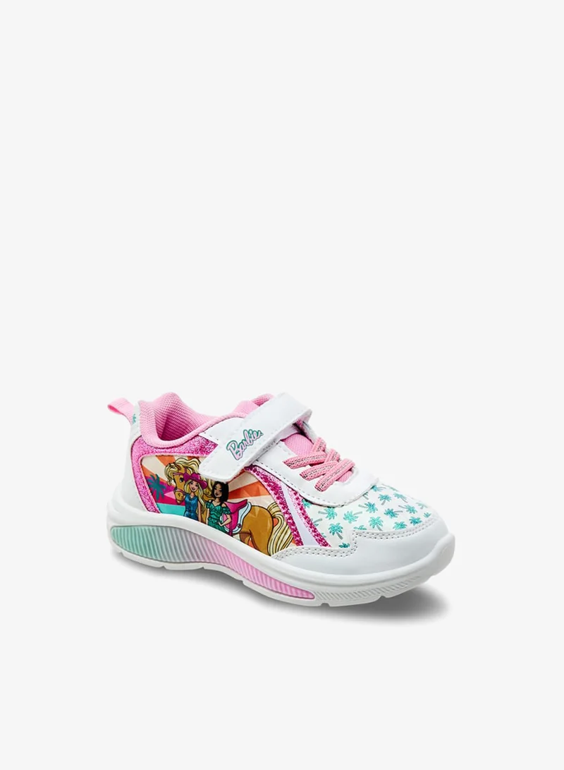 باربي سنيكرز بناتي بطبعات وإضاءة مع إغلاق بشريط لاصق