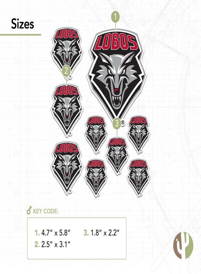 Desert Cactus University of New Mexico Sticker Lobos UNM Lobos Vinyl Decals Laptop Water Bottle Car Scrapbook Sheet T3 (Type 3-1) - Image 3