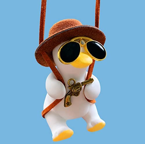 Motaney Cute Car Accessories Swinging Duck Car Hanging Ornament Rear View Mirror Accessories Automotive Interior Decorations Ideal Small Gifts for WomenMenKids - Image 1