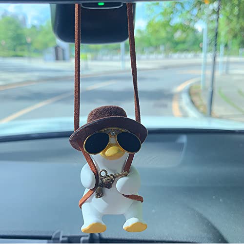 Motaney Cute Car Accessories Swinging Duck Car Hanging Ornament Rear View Mirror Accessories Automotive Interior Decorations Ideal Small Gifts for WomenMenKids - Image 3