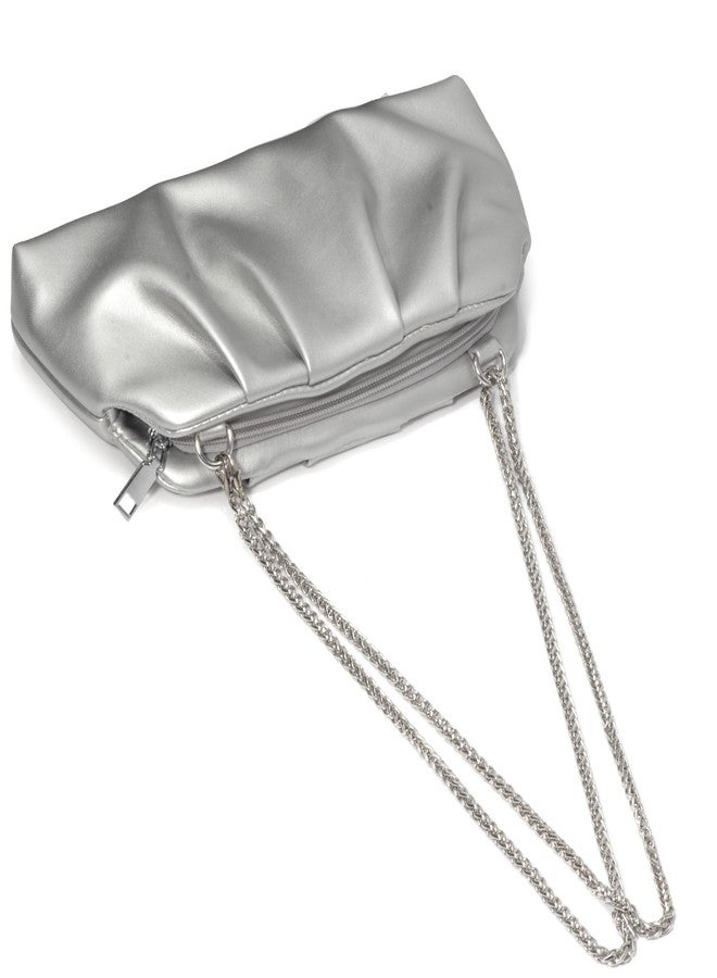 CARIEDO Evening Clutch Solid Large Shoulder Bag Bright PU Patent Leather Armpit Bag Night Bag Wallet Wedding Handbag - Image 4