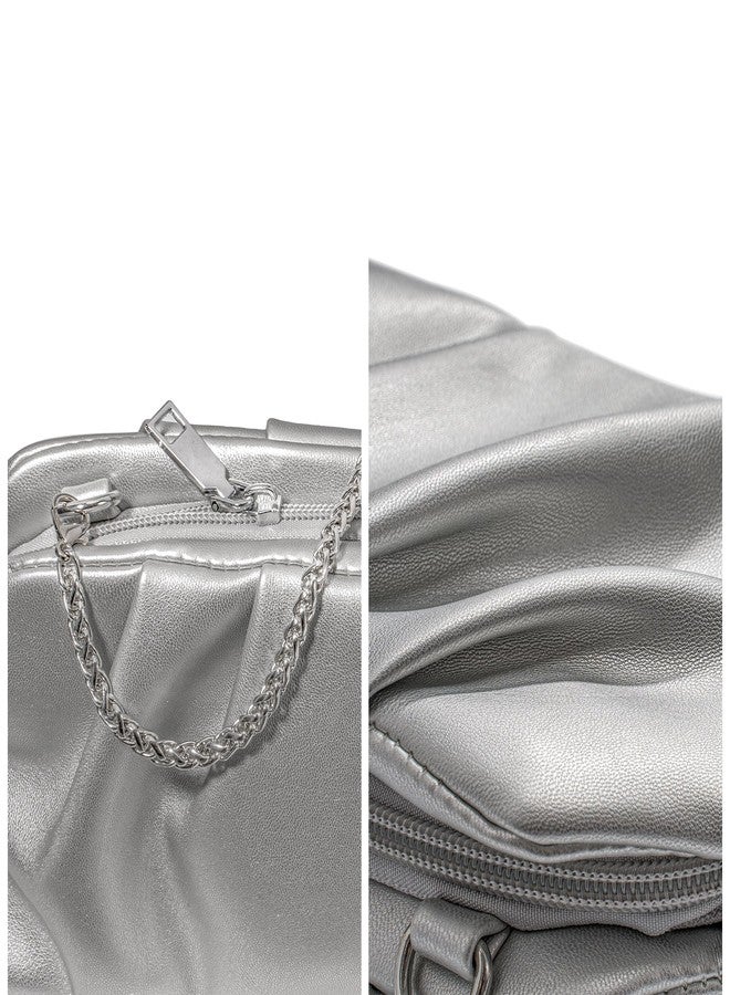 CARIEDO Evening Clutch Solid Large Shoulder Bag Bright PU Patent Leather Armpit Bag Night Bag Wallet Wedding Handbag - Image 2