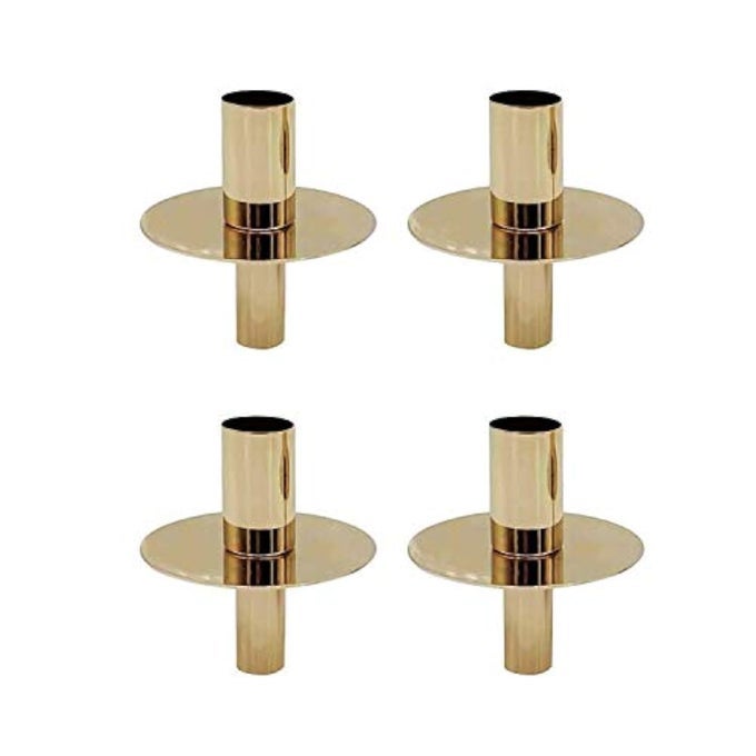 GOLD WINE BOTTLE TAPER CANDLE HOLDERMODERN CANDLESTICK HOLDER FOR STANDARD VOTIVE CANDLESBIRTHDAY WEDDING DECORATION SET OF 4