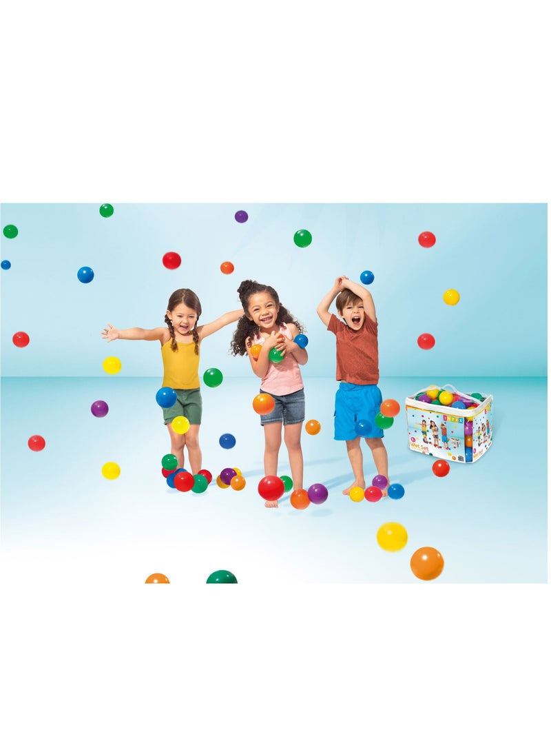 INTEX 100-Piece Fun Ball Set With Carry Bag 8cm Diameter - Image 4