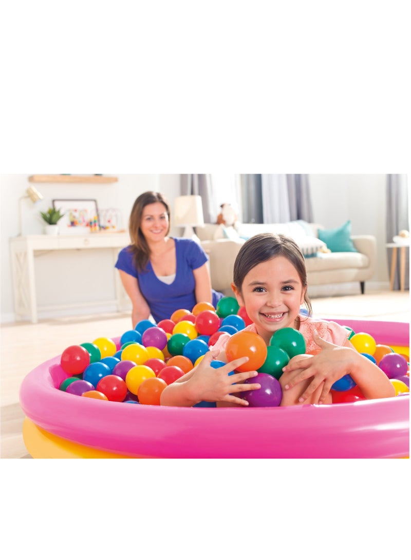 INTEX 100-Piece Fun Ball Set With Carry Bag 8cm Diameter - Image 2