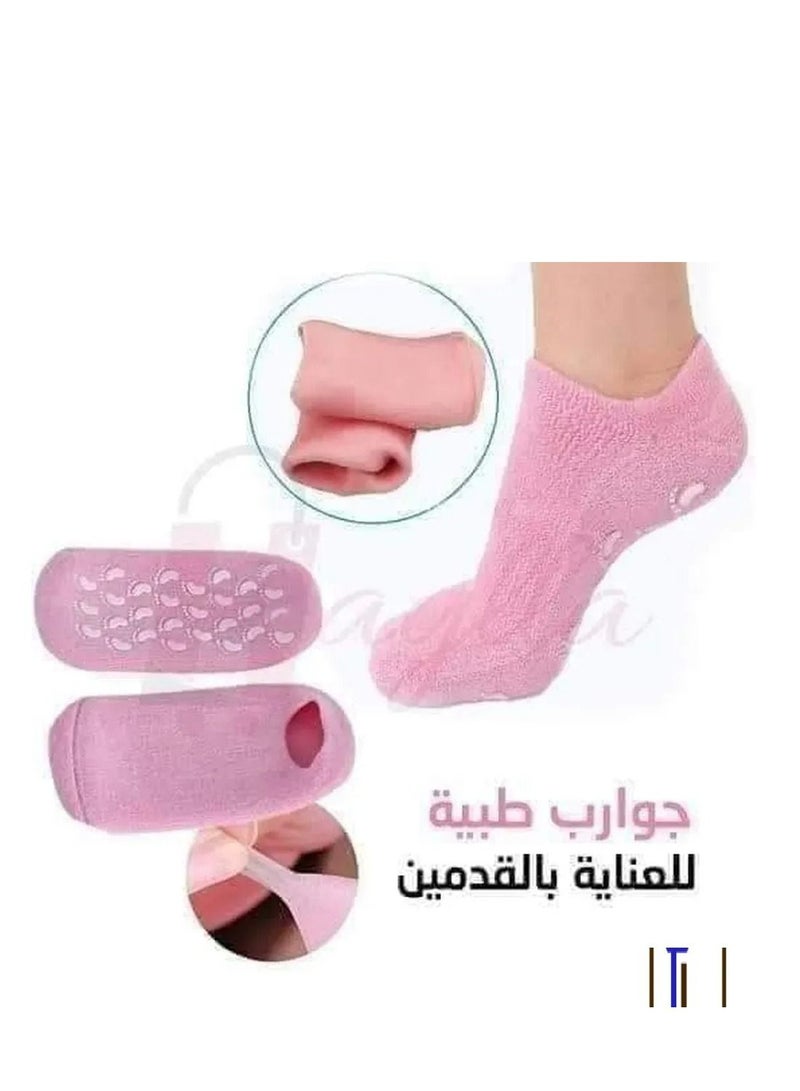 Generic Silicone gel socks for feet care Moisturizing the feet, removing cracks in the skin and protecting the skin _ Prevents and treats cracked feet and keeps the heels moist - Image 2