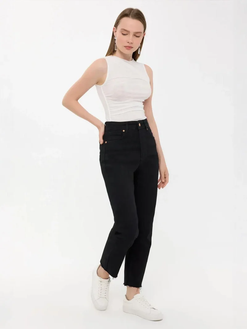 Hiccup White Sleeveless Round Neck Blouse for Women | Best Price UAE