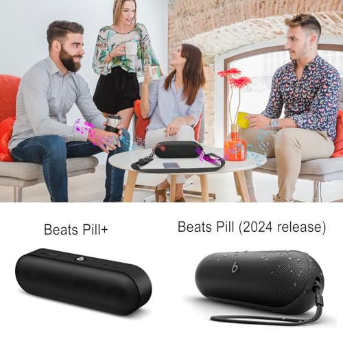 TXEsign Travel Carrying Case for Beats Pill 2024 Release Speaker, Storage Carrier Bag Mesh Speaker Cover with Adjustable Shoulder Strap for Beats Pill - Image 2