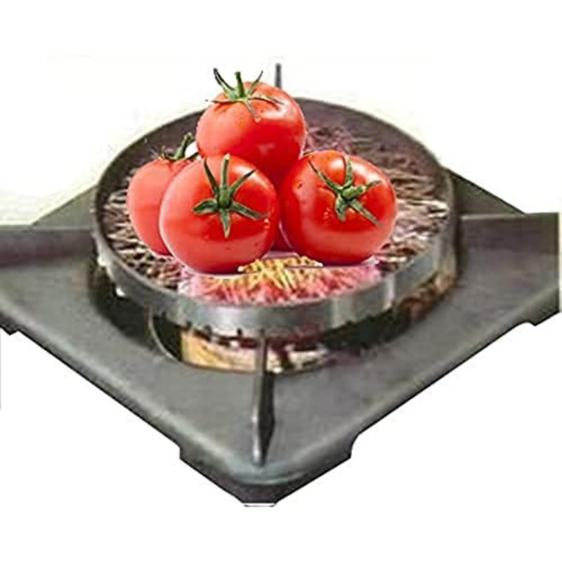KhuHap Chotta Tandoor Gas Saver Jali Mini LPG Tandoor Channi with Grill Net Ideal for Kitchen Outdoor Use Compact Stainless Steel Design Round Mesh for Rasoi Stove Pack of 2 Stainless Steel - Image 3