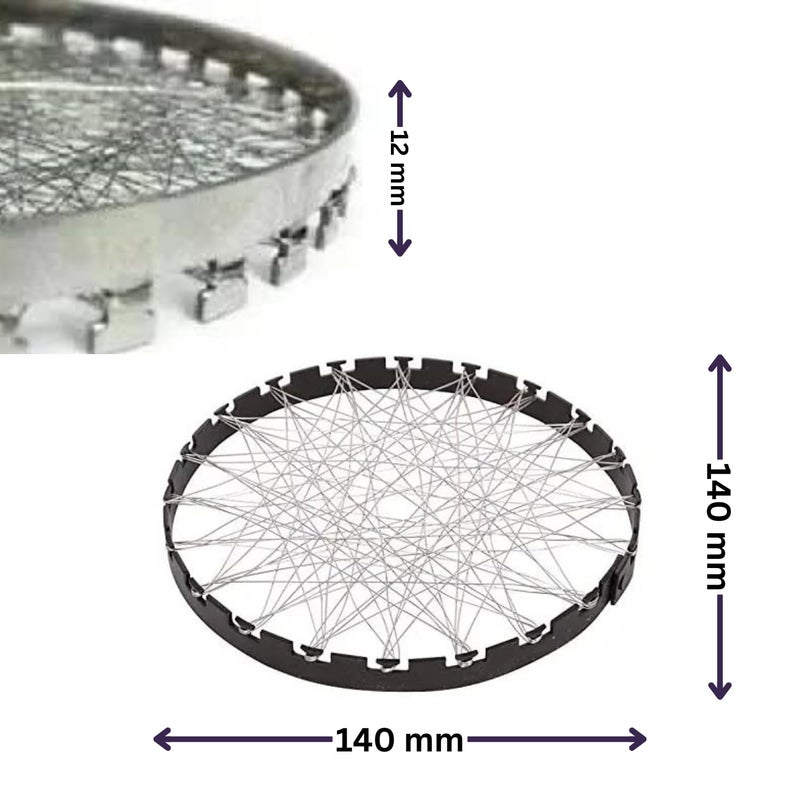 KhuHap Chotta Tandoor Gas Saver Jali Mini LPG Tandoor Channi with Grill Net Ideal for Kitchen Outdoor Use Compact Stainless Steel Design Round Mesh for Rasoi Stove Pack of 2 Stainless Steel - Image 4