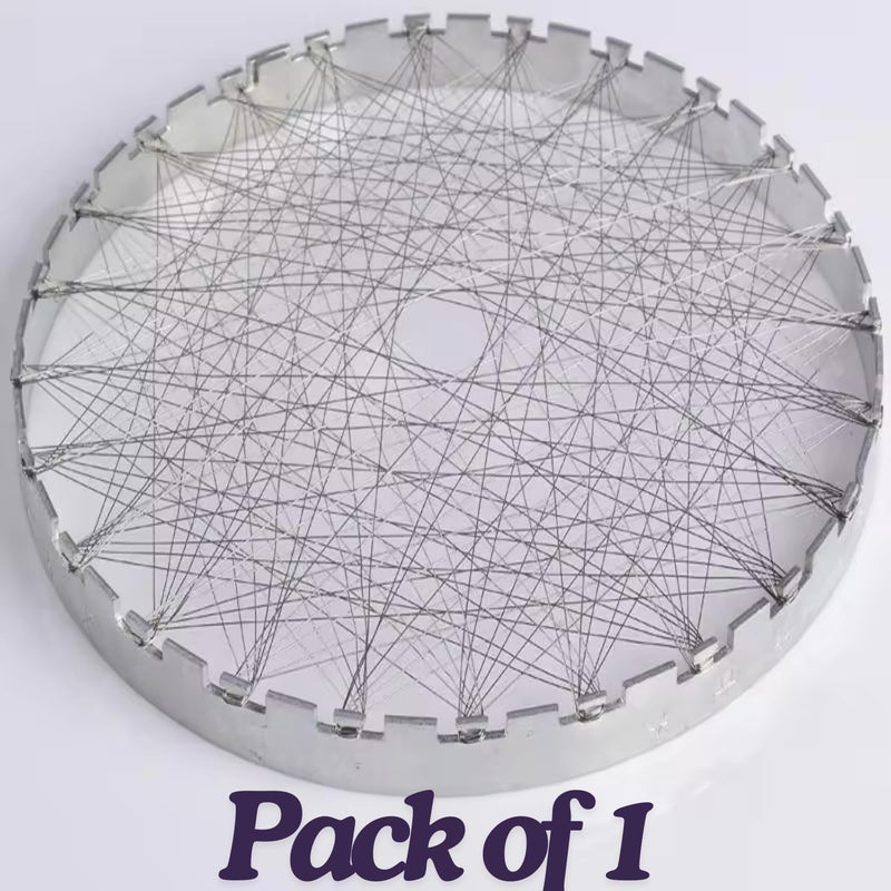 KhuHap Chotta Tandoor Gas Saver Jali Mini LPG Tandoor Channi with Grill Net Ideal for Kitchen Outdoor Use Compact Stainless Steel Design Round Mesh for Rasoi Stove Pack of 2 Stainless Steel - Image 5