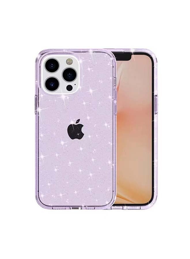 iPhone 14 Pro Max Sequin Ultra Thin Case, Soft TPU Anti Scratch Shockproof Protective Phone Cover, Anti Yellowing Protective Shell (Purple) - Image 1