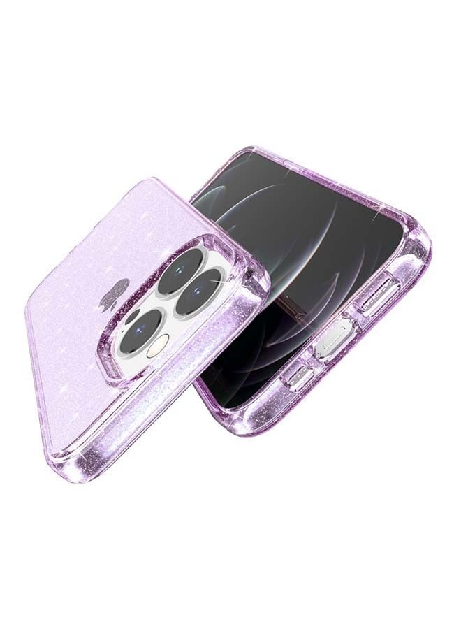 iPhone 14 Pro Max Sequin Ultra Thin Case, Soft TPU Anti Scratch Shockproof Protective Phone Cover, Anti Yellowing Protective Shell (Purple) - Image 5