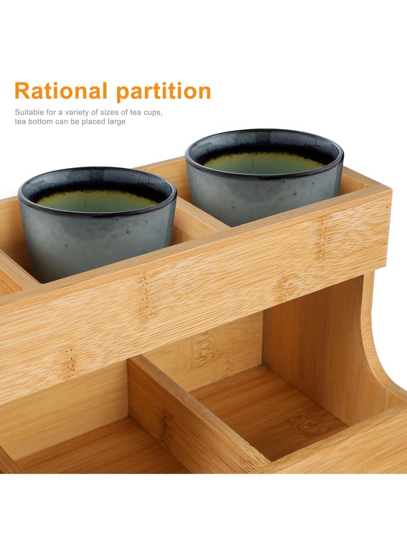 Generic Healeved Wooden Tea Bag Holder - 3 Tier Tea Box Organizer, Natural Solid Wood, Tea Bag Organiser for Tea Bag Storage, Coffee Capsules, Sugar Packets - Image 3