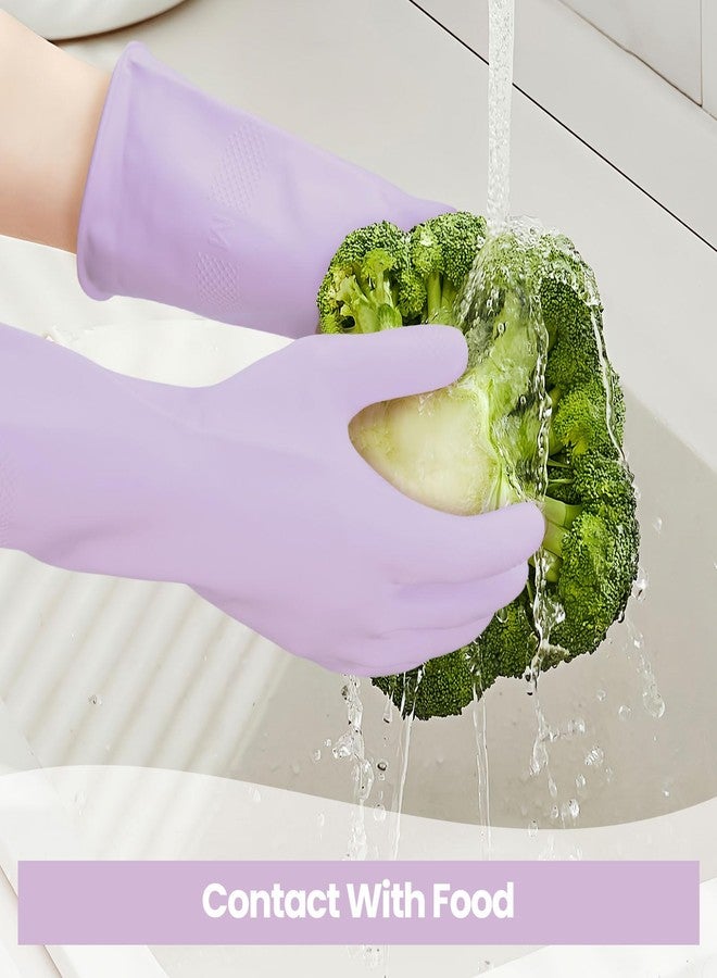 2 Pairs Reusable Rubber Cleaning Gloves, Waterproof & Durable Latex Dishwashing Gloves for Kitchen, Bathroom & Household Cleaning, Flexible & Long-Lasting with Non-Slip(Medium) - Image 3
