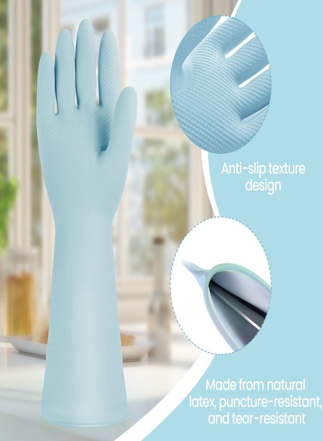 2 Pairs Reusable Rubber Cleaning Gloves, Waterproof & Durable Latex Dishwashing Gloves for Kitchen, Bathroom & Household Cleaning, Flexible & Long-Lasting with Non-Slip(Medium) - Image 2