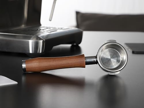 Coosigar 58mm Bottomless Portafilter | Fits for E61 Group Head 2 Ears machines| Stainless Steel portafilter and Walnut wood Handle|Espresso Machine Accessories(Walnut) - Image 2