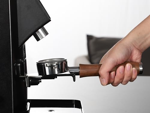 Coosigar 58mm Bottomless Portafilter | Fits for E61 Group Head 2 Ears machines| Stainless Steel portafilter and Walnut wood Handle|Espresso Machine Accessories(Walnut) - Image 4