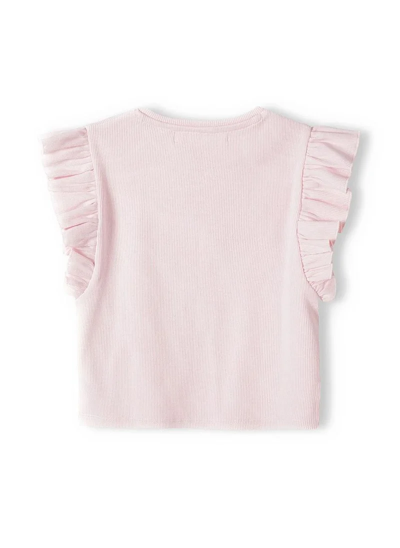 MINOTI Girls Sleeveless Top with Ruffle Shoulders