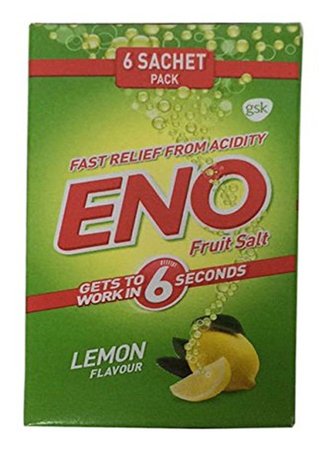 Eno Fruit Salt Sachets - Lemon Flavour, 6 Pieces Carton - Image 1