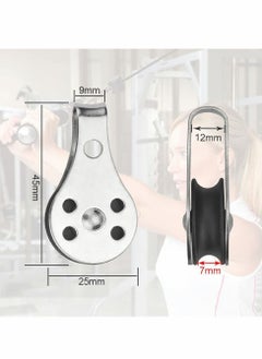 Y&D Pulley Block, 4 Pcs Single Block,Stainless Steel Wire Rope Controller Silver Block  - Image 2