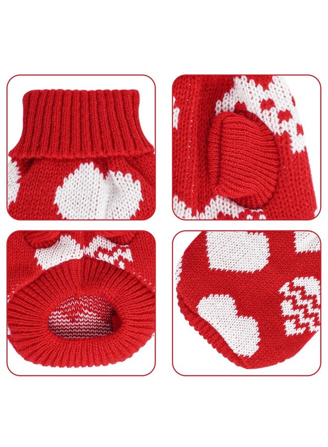 تونج كلاود سترة محبوكة للكلاب على شكل قلب سترة جرو لعيد الميلاد وعيد الحب سترات الكلاب ملابس العطلات أو زي الكلب والقطط والحيوانات الأليفة - Image 3