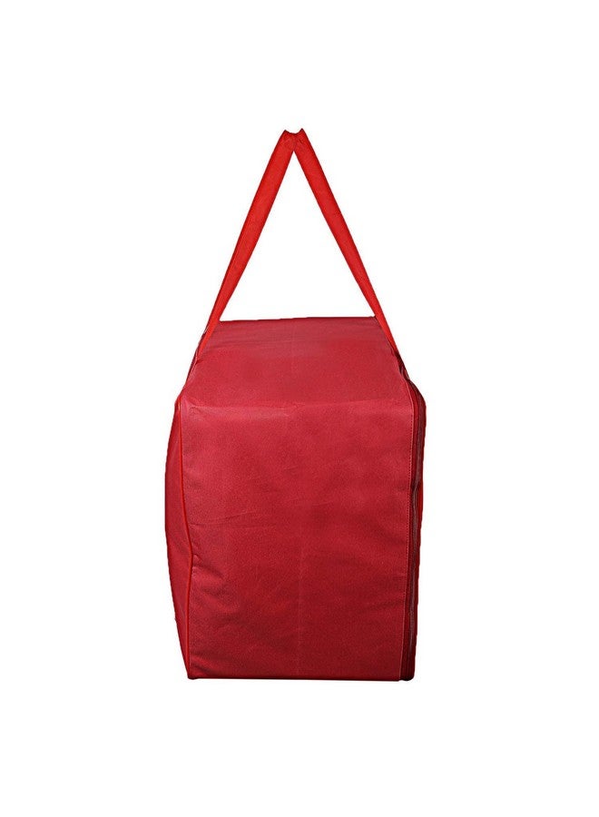 Kuber Industries Moisture Proof Wardrobe Organizer Storage Bag For Clothes With Zipper Closure and Handle (Red)-HS43KUBMART26641, L (polyester, pack of 1) - Image 5