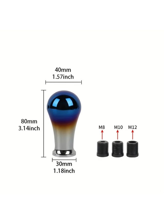 Colorful Durable Aluminum Gear Shift Knob with M8 M10 M12 Adapters for Automatic Transmission Manual Vehicles - Image 2
