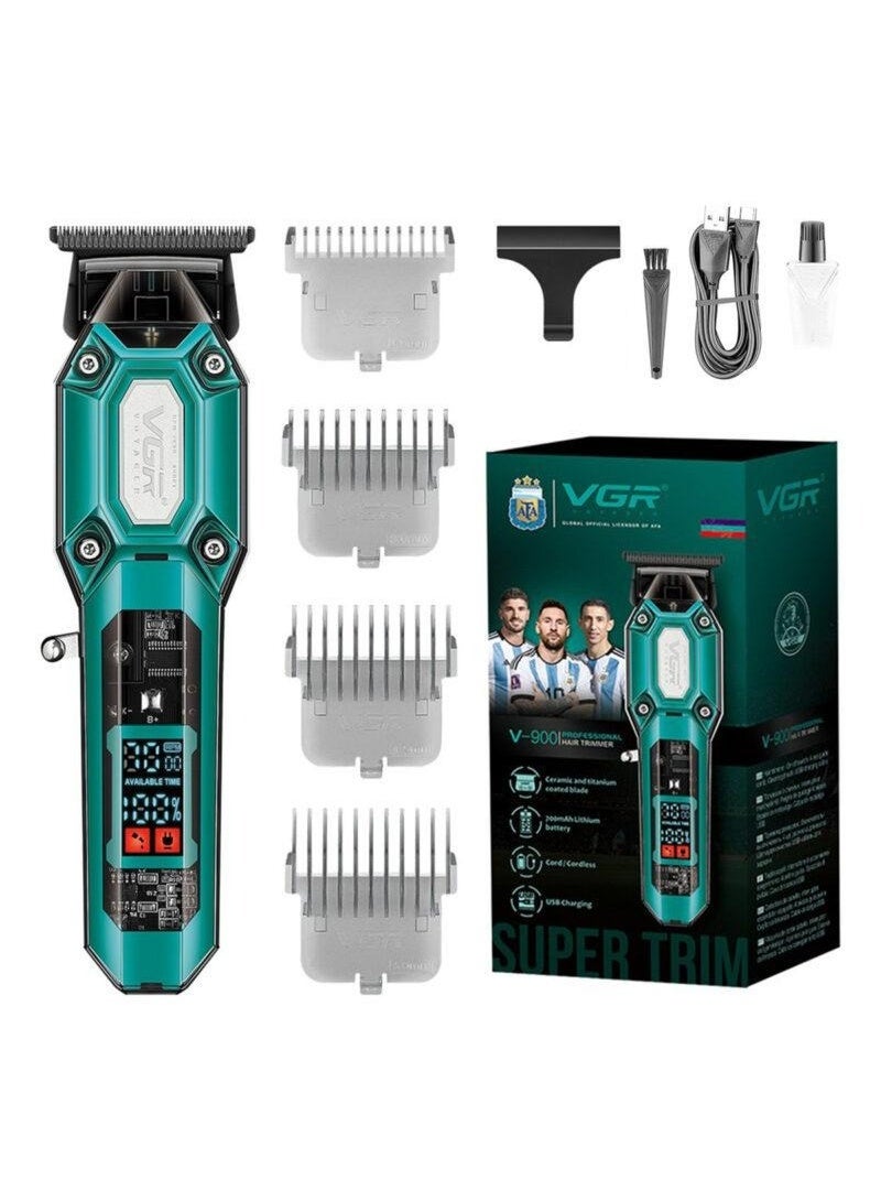 VGR V-900 Professional Men's Razor Ceramic Blades Metalogic Charging and Electricity Runtime 120 Minutes Charging Time 2 Hours USB Charger multicolour - Image 1